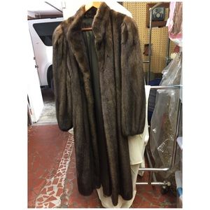 Mahogany mink coat. Full pelt. Size L. Authentic.